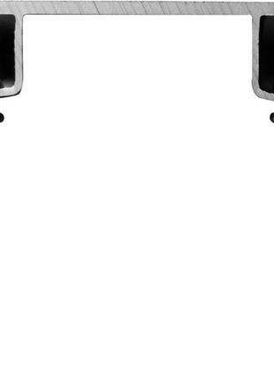 Алюмінієвий карниз стельовий посилений дворядний euro-2 чорний4 фото