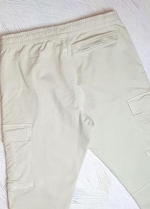 💝2+1=4 брендовые бежевые брюки брюки карго джоггеры zara высокая посадка, размер 48 - 503 фото