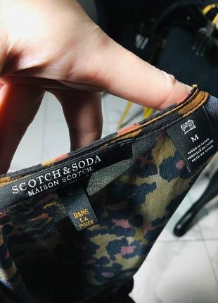 Леопардовая шифоновая блуза scotch & soda maison scotch м5 фото