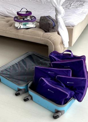 Органайзеры для вещей для путешествий 5 шт (фиолетовый)2 фото