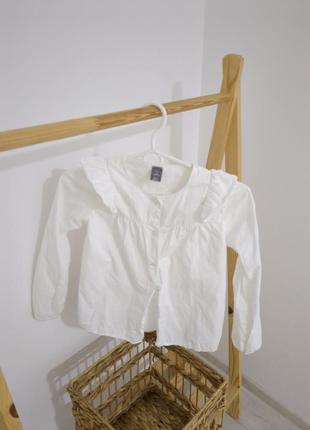 Белая рубашка 8-9 лет
