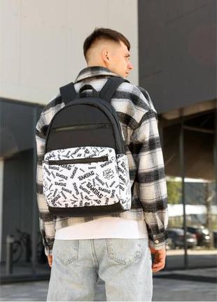 Чоловічий рюкзак sambag zard sm black & white