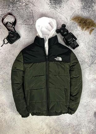 Зимова куртка the north face хакі чоловіча (-20oc) водонепроникна, тепла куртка-пуховик зе норт фейс хакі