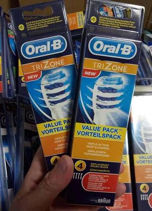 8шт насадки trizone тризон для зубных щеток oral-b braun eb30 braun oral-b trizone 500 d16