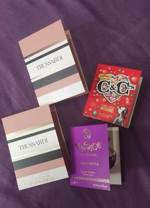 Moschino, versace, trussardi, парфуми, пробники, 1 мл, 2 мл, тестер, italy