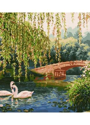 Картина за номерами "лебеді на озері" ★★★★★