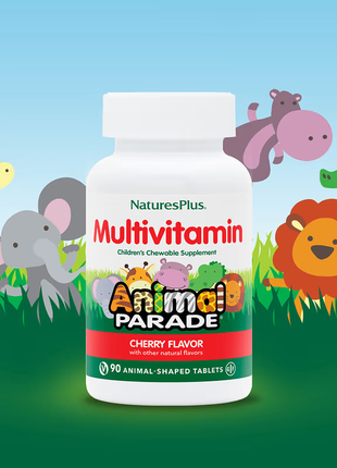 Naturesplus, source of life, animal parade, жувальна добавка з мультивітамінами та мікроелементами д