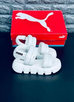 Женские сандали puma белые сандали пума жіночі сандалі пума7 фото