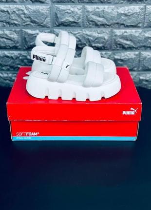 Женские сандали puma белые сандали пума жіночі сандалі пума4 фото