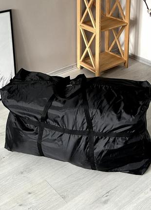 Нейлонова сумка для речей l 90*50*30 (чорний)4 фото
