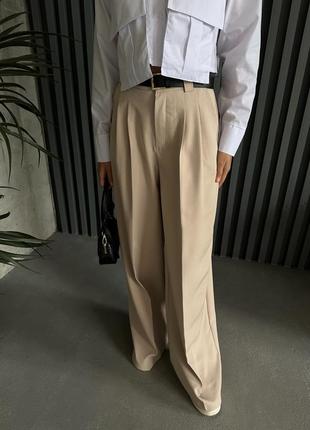 Жіночі штани палаццо, брюки палаццо з кишенями, жіночі класичні брюки зі стрілками5 фото
