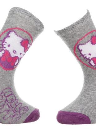 Шкарпетки hello kitty tete hk + ecriture сірий, пурпурний діт 23-26, арт.32770-3