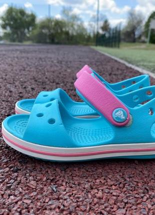 Оригінальні кольорові дитячі крокс/crocs сандалі босоніжки р c9,ne ecco,clarks nike1 фото