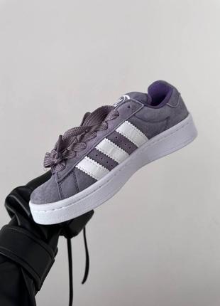 Жіночі кросівки в стилі adidas campus « shadow violet » premium.6 фото