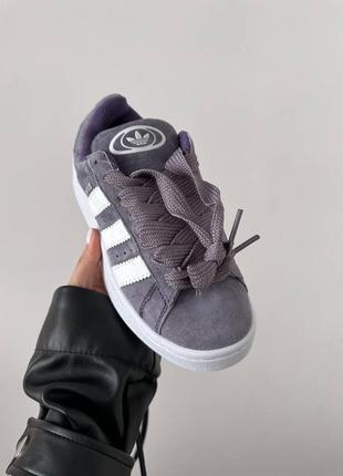 Жіночі кросівки в стилі adidas campus « shadow violet » premium.4 фото