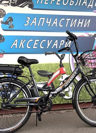 Електровелосипед складаний 24"  advance 24" 450 w 10.4 ah 48v panasonic