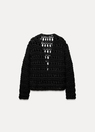 Ажурный трикотажный кардиган