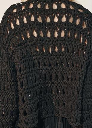 Ажурный трикотажный кардиган