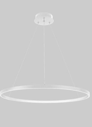 Біла кільцева світлодіодна підвісна люстра 60см «circle» (52-9832-1)