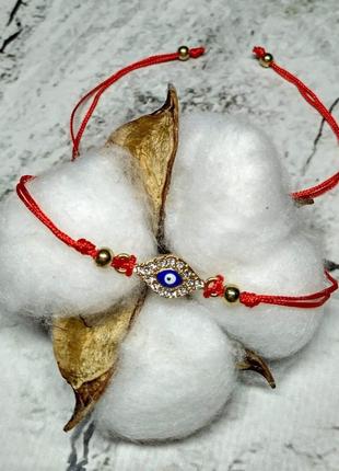 Браслет красная нить, турецкий глаз ca0120-5