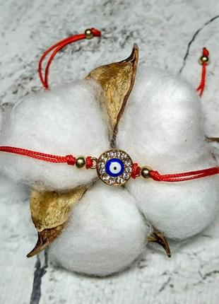 Браслет красная нить, турецкий глаз ca0120-7