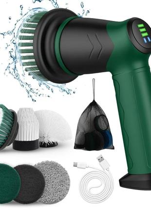 Портативная электрическая щетка для чистки, аккумуляторный скруббер с 7 насадками