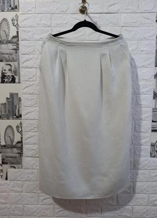 Льняная плотная юбка/юбка меди 100% лен jaeger1 фото