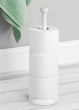 Стойка держатель для туалетной бумаги белый
