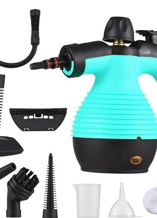 Портативный ручной пароочиститель 1050 вт многофункциональный с набором насадок