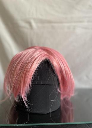 Рожева довга перука3 фото
