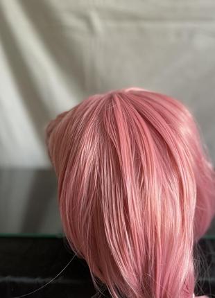 Рожева довга перука7 фото