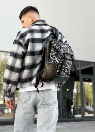 Чоловічий рюкзак принт sambag aura чорний3 фото