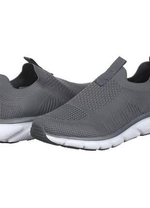 Женские серые текстильные слипоны classica 90038