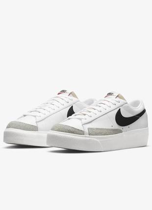 Кроссовки nike натуральная кожа nike blazer low platform4 фото