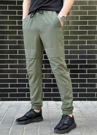 Чоловічі штани джогери з кишенями світлий хакі pobedov vershyna
