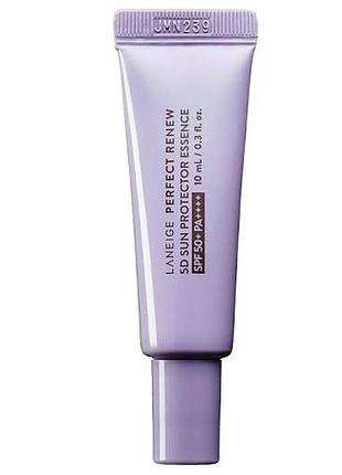 Laneige perfect renew 5d sun protector essence spf50 10ml антивіковий санблок