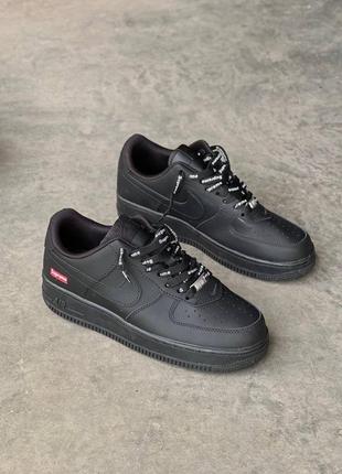 Кроссовки BLUE nike huarache high top with strap shoes black