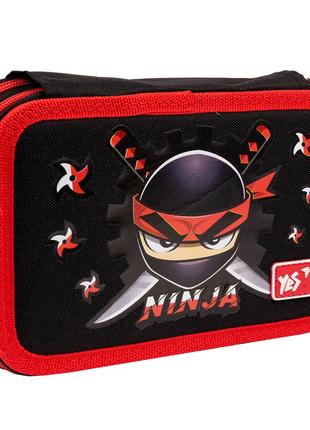 Пенал твердий yes hp-01 твердий подвійний ninja