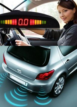 Парктронік автомобільний ukc на 8 датчиків + lcd монітор (чорні датчики) pro_636