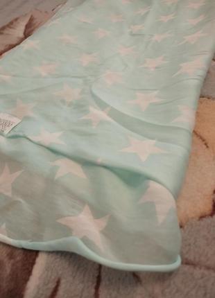 Лёгкий летний шарф принт звёзды шелк/коттон италия2 фото