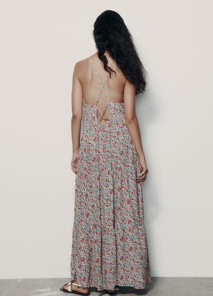Сукня плаття сарафан в квіти xs s zara6 фото