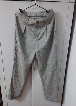 Серые классические брюки shein