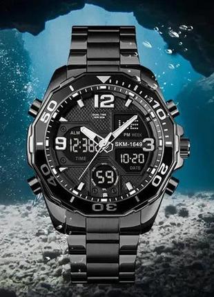 Брендовые мужские часы skmei 1649bk, водонепроницаемые мужские часы, мужские zi-103 тактические часы