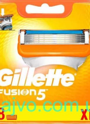 Леза до бритви gillette fusion, 8 шт. (німеччина) gillette fusion manual rasierklingen, 8 st