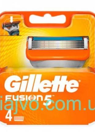 Леза до бритви gillette fusion, 4 шт. (німеччина) gillette fusion manual rasierklingen, 4 st