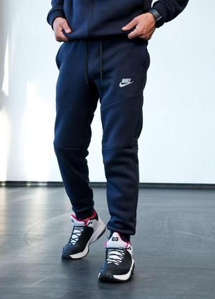 Мужской теплый спортивный костюм nike Girls осень - зима синий5 фото