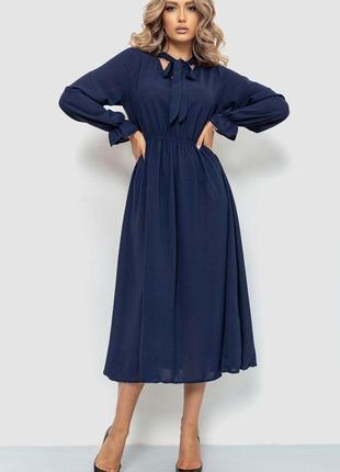 Ошатне плаття, колір темно-синій, 204r601