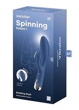 Вібратор-кролик satisfyer spinning rabbit 1 blue 8