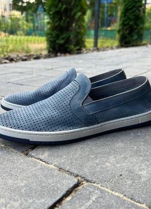 Синие мужские мокасины 41 размер