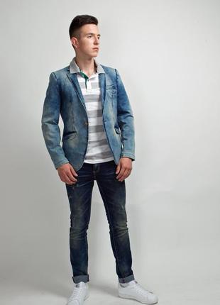 Піджак soul-city світлий протертий джинс